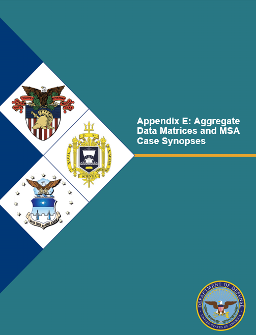 Appendix E: Aggregate Data Matrices and Military Service Academy Case Synopses